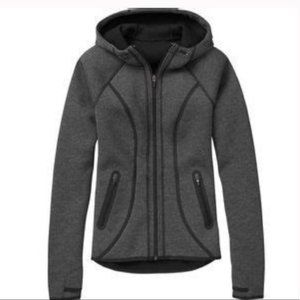 Athleta Fuse Hoodie Thumb Hole Charcoal Gray